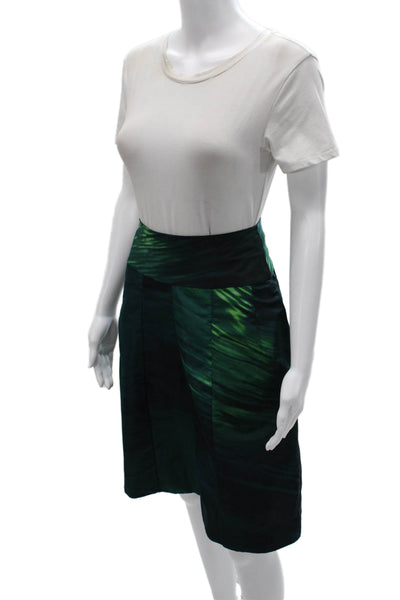 Marni Womens A-Line Skirt Green Knee Length Size 38