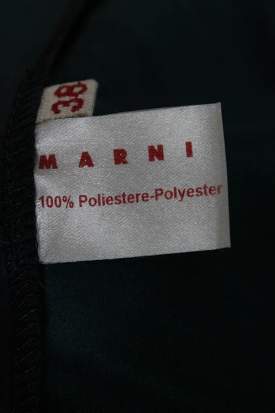 Marni Womens A-Line Skirt Green Knee Length Size 38