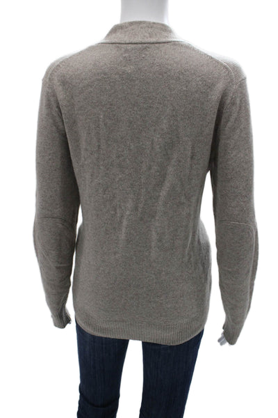 J Crew Women Gray V Neck Cardigan Long Sleeve Merino Wool Blend Size S