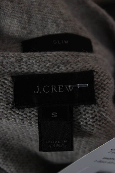 J Crew Women Gray V Neck Cardigan Long Sleeve Merino Wool Blend Size S