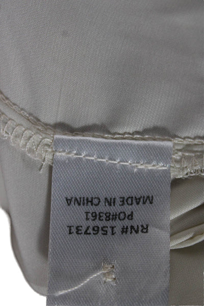 Grade & Gather Women Collared Button Up Blouse Beige Long Sleeve Size S