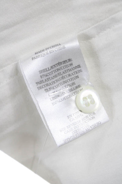 Helmut Lang Womens Shirt Dress White Sleeveless Collared Buckle Size 0