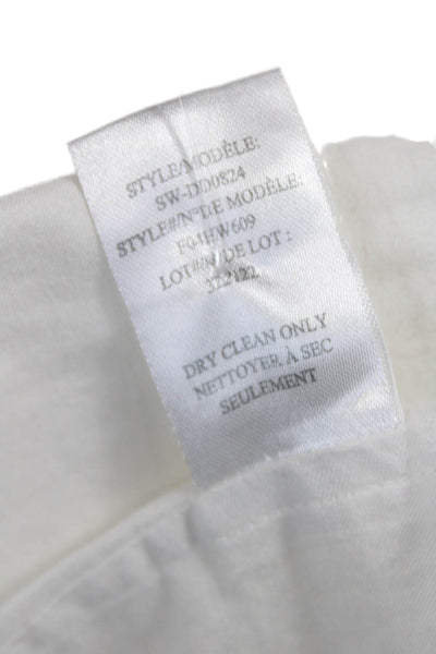 Helmut Lang Womens Shirt Dress White Sleeveless Collared Buckle Size 0