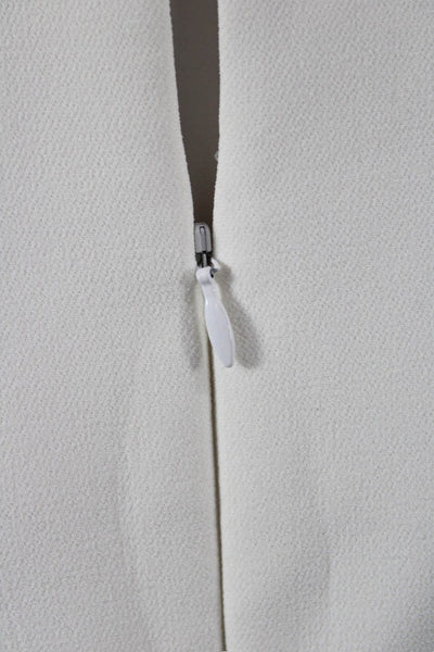 Milly Womens White Cotton Shift Mini Dress Tie Crew Neck Size 6