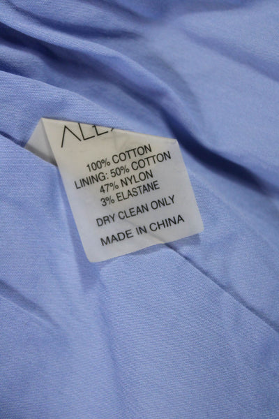 Milly Womens White Cotton Shift Mini Dress Tie Crew Neck Size 6