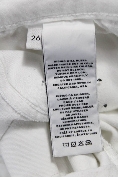 J Brand Womens Ankle Skinny Jeans White Size 26