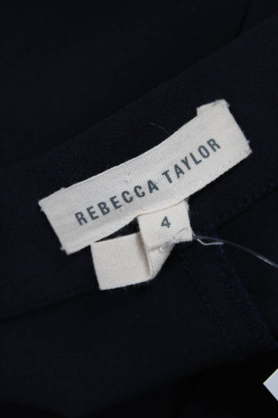 Rebecca Taylor Womens Black Dress Pants Hook & Eye Size 4