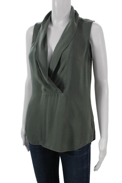 Theory Womens Black Silk Striped Tie Blouse Sleeveless Classic Fall Size M