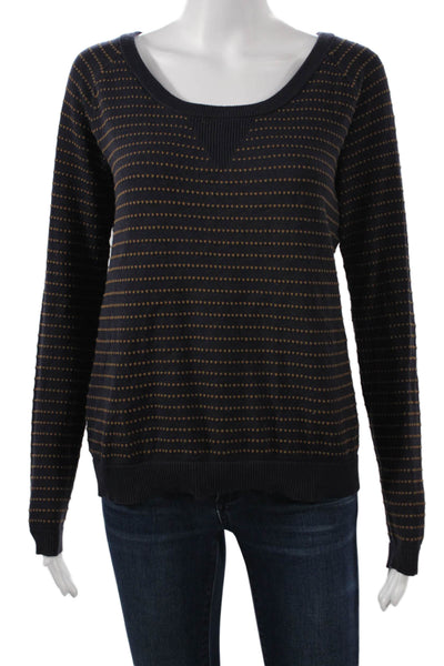 Comptoir Des Cotonniers Unisex Pullover Dark Blue Striped Size S