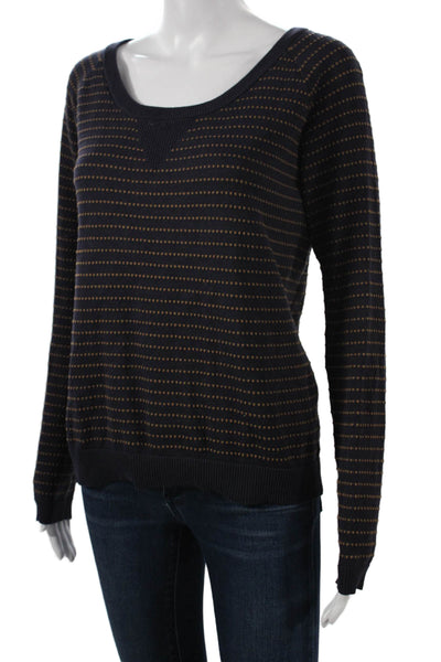 Comptoir Des Cotonniers Unisex Pullover Dark Blue Striped Size S