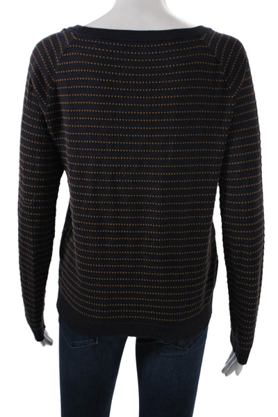 Comptoir Des Cotonniers Unisex Pullover Dark Blue Striped Size S
