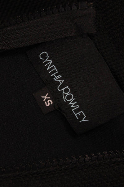 Cynthia Rowley Womens Black Sleeveless Basic Tank Crew Neck Size XS