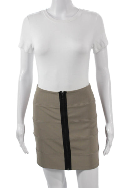 Millau Womens Bandage Mini Skirt Beige Size M