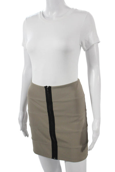 Millau Womens Bandage Mini Skirt Beige Size M