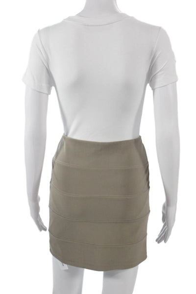 Millau Womens Bandage Mini Skirt Beige Size M