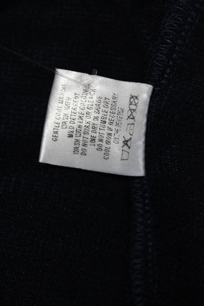 Courage.b Women Sweater Dress Dark Blue V Neck Long Sleeve Knee Length Size M