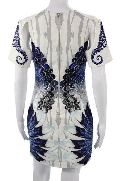 Saints + Secrets Women Shift Mini Dress White Bird Graphic Size 10