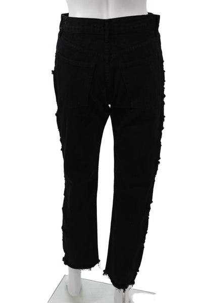 3x1 NYC Womens Ankle Cropped Straight High Rise Black Jeans Size 24
