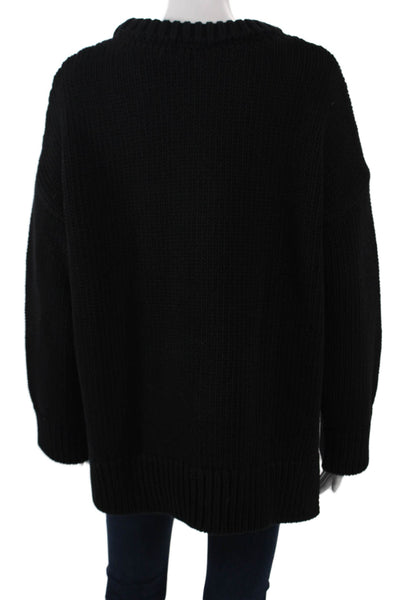 Zara Knit Unisex Pullover Sweater Black Size M