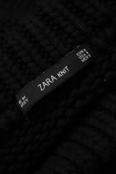 Zara Knit Unisex Pullover Sweater Black Size M