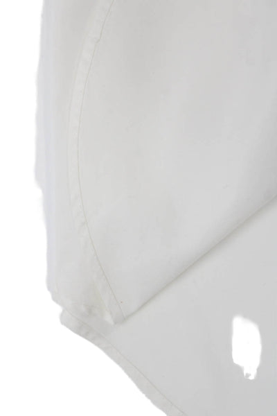 Hache Womens Tunic White Cotton Mock Neck Long Sleeve Size 42
