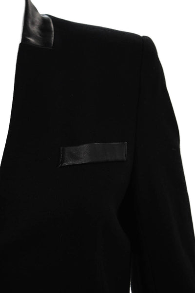 Bailey 44 Women Designer Black Polyester V-Neck Blazer Long Sleeve Size M