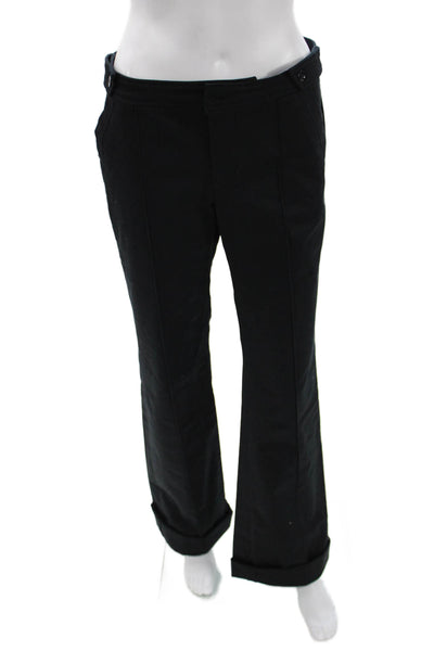 Balenciaga Womens Black Dress Pants Button Cotton Stretch Size 40