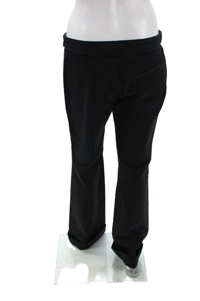 Balenciaga Womens Black Dress Pants Button Cotton Stretch Size 40
