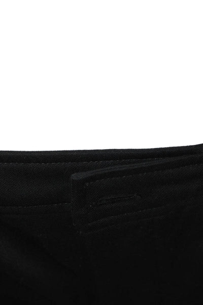 Balenciaga Womens Black Dress Pants Button Cotton Stretch Size 40