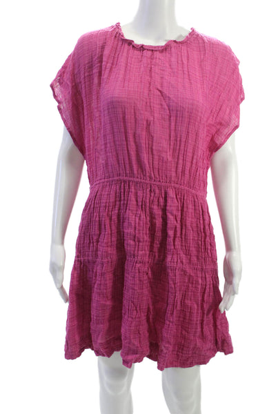 A Piece Apart Womens Pink Shift Sundress Knee Length Organic Cotton Size L