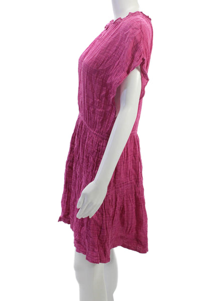 A Piece Apart Womens Pink Shift Sundress Knee Length Organic Cotton Size L