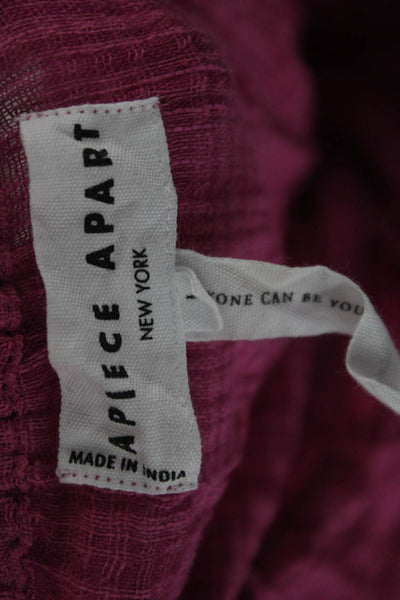 A Piece Apart Womens Pink Shift Sundress Knee Length Organic Cotton Size L