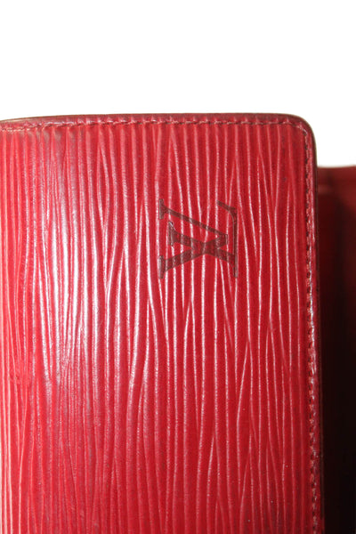 Louis Vuitton Womens Epi Leather Gold Tone Sarah Wallet Red
