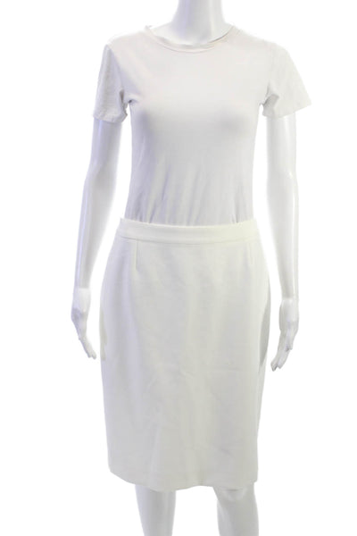 Boss Hugo Boss Women Straight Pencil Skirt Knee Length White Size 6