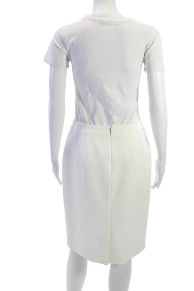 Boss Hugo Boss Women Straight Pencil Skirt Knee Length White Size 6