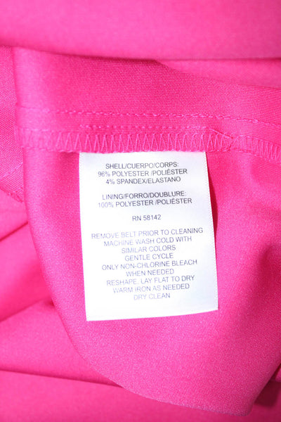London Times Womens Pink Wrap Dress Short Sleeve V Neck Mini Size 4