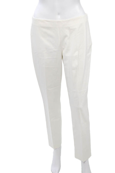 Elie Tahari Women Dress Pants White Zip 29 Inseam Size 6