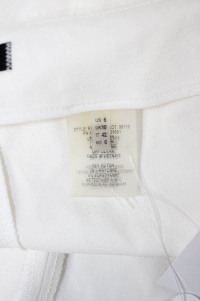 Elie Tahari Women Dress Pants White Zip 29 Inseam Size 6