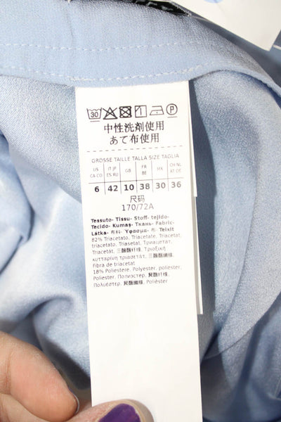 Marella Women Dress Pants Light Blue Zip Inseam 35 Size 6