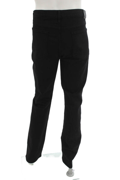 Paige Mens Straight Jeans Black Rayon Cotton Blend Button Fly Size 36