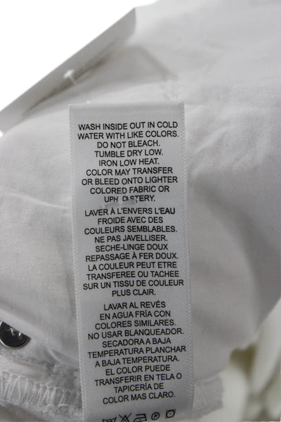 Frame Womens Boyfriend Cropped High Rise White Jeans Size 27