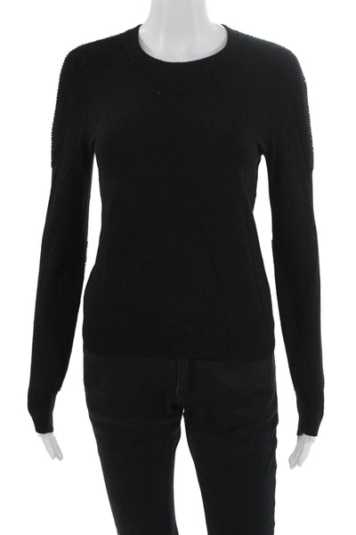 Rag & Bone Unisex Designer Pullover Sweater Black Crew Neck Long Sleeve Size XS