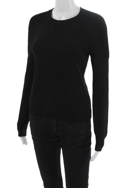 Rag & Bone Unisex Designer Pullover Sweater Black Crew Neck Long Sleeve Size XS