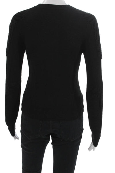 Rag & Bone Unisex Designer Pullover Sweater Black Crew Neck Long Sleeve Size XS