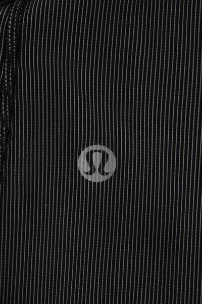 Lululemon Womens Ankle Leggings Dark Gray Striped Size 4