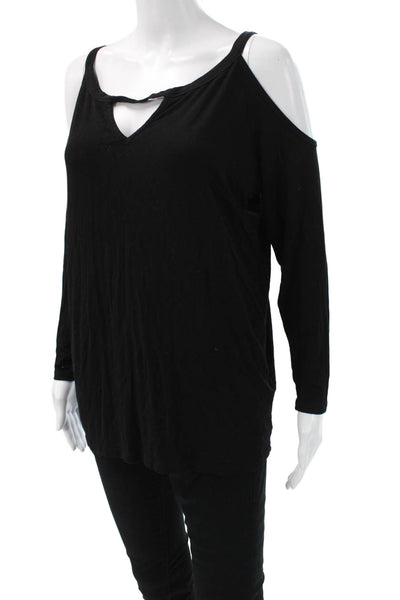 Lovers + Friends Womens Black V Neck Long Sleeve Tunic Size S