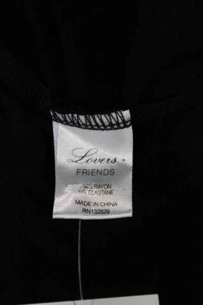 Lovers + Friends Womens Black V Neck Long Sleeve Tunic Size S