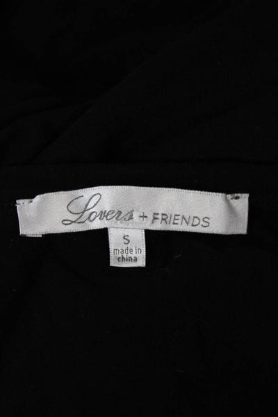 Lovers + Friends Womens Black V Neck Long Sleeve Tunic Size S