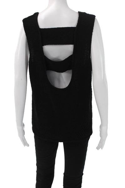 One Grey Day Womens Tunic Tank Black V Neck Sleeveless Size XS