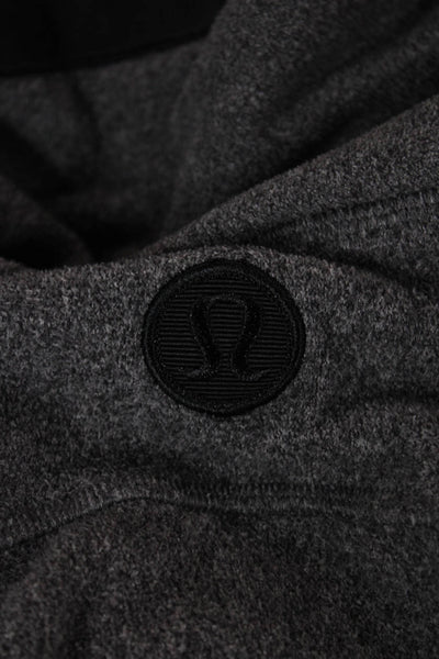 Lululemon Womens Henley Hoodie Black Zip High Neck Long Sleeve Size 4